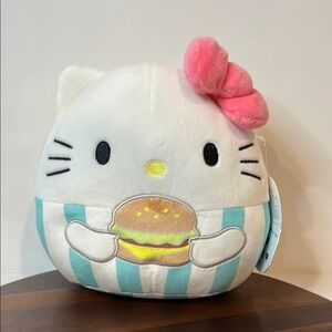 Squishmallows Hello Kitty With Burger  8" Plush Toy